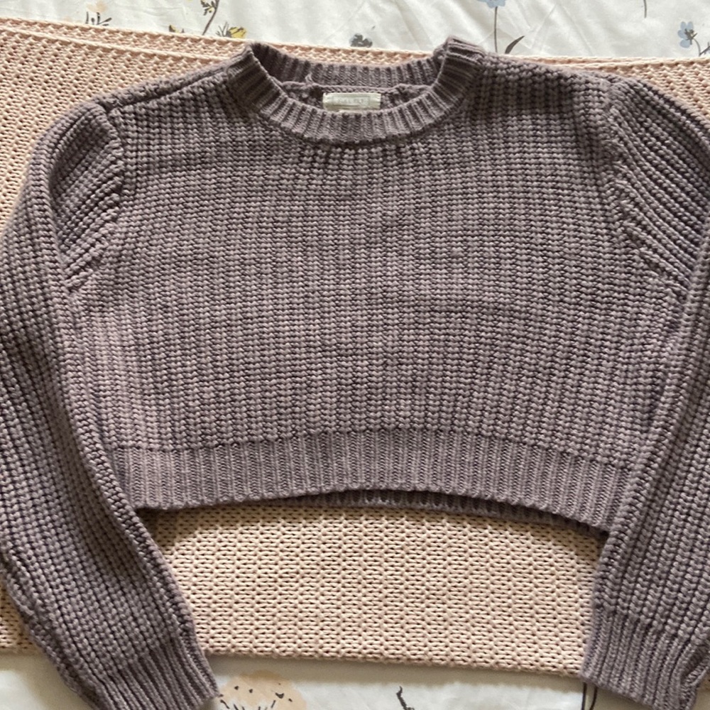 Purple cropped sweater